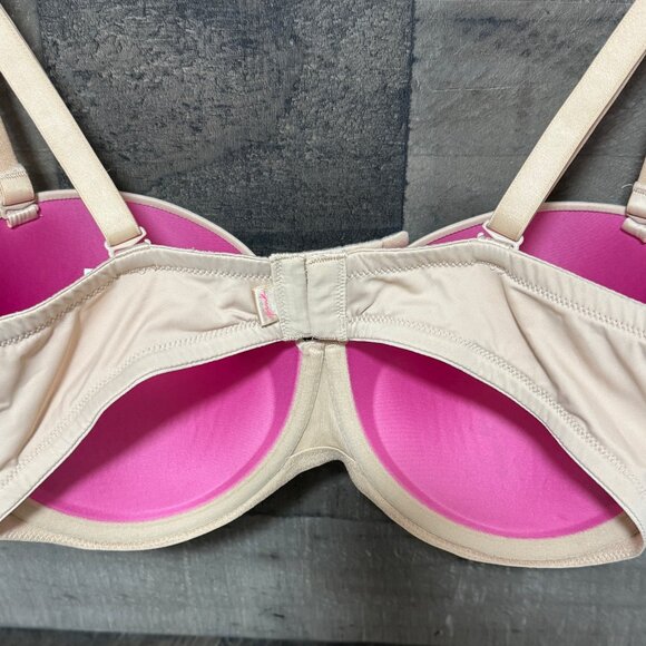 Victoria’s Secret PINK Wear Everywhere Multi-Way Push-Up Bra 36DD Beige EUC - Picture 6 of 6